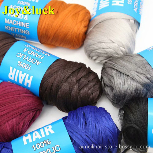 Wholesale Price Braiding African Wigs For black Women Synthetic 80g/ball Black Brazilian Wool Hair Synthetic Fiber For Braiding